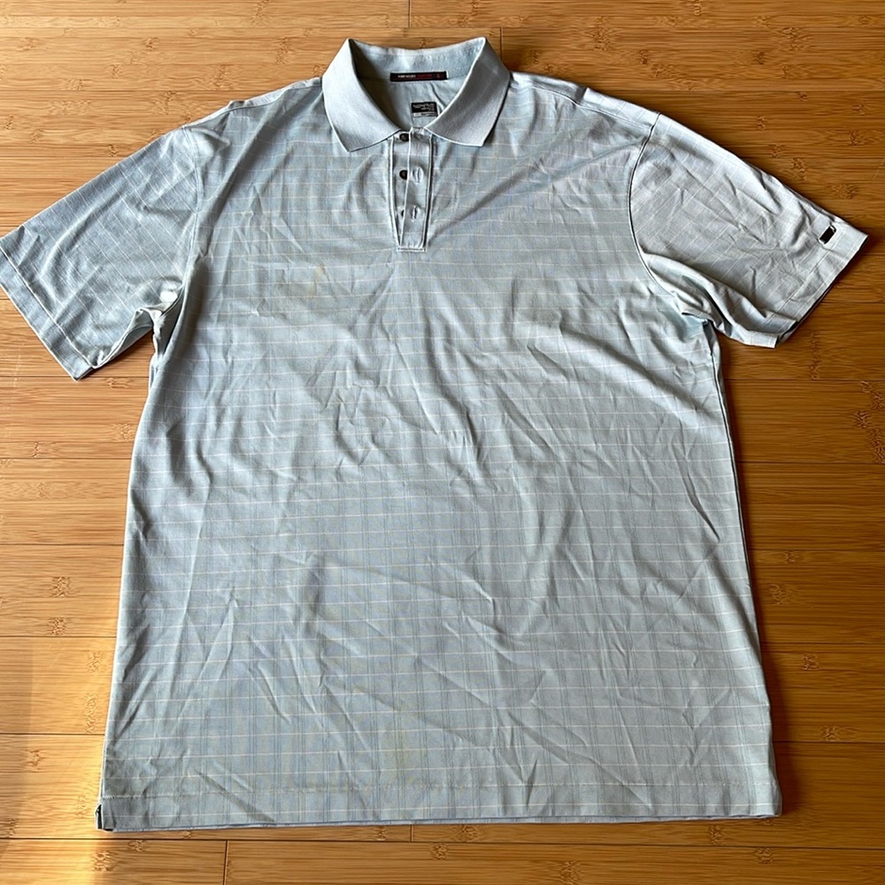 Nike Golf Tiger Woods Collection Polo Shirt Dri Fit Men's XXL Blue